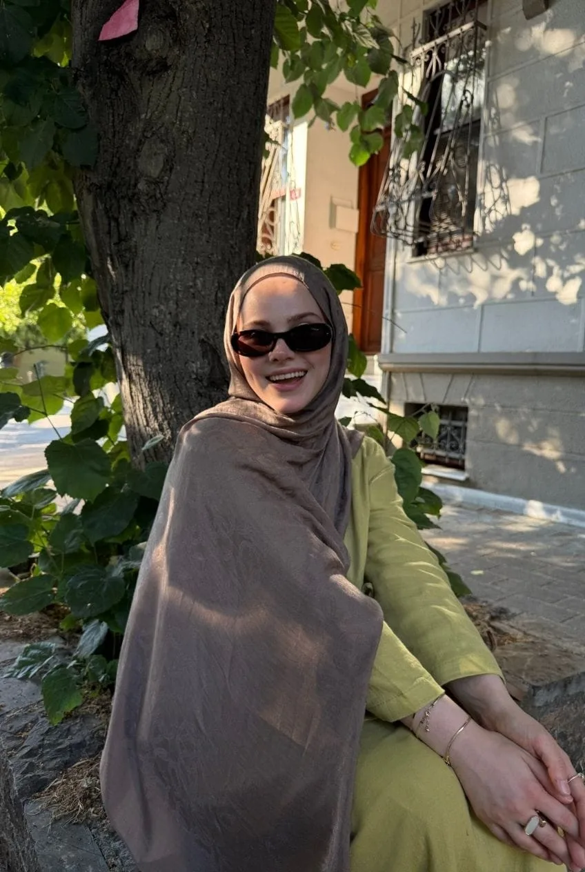 Naia Pamuk Şal/Halka Desen Vizon